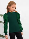 Green Colour Fancy Stylish Western Wear Lycra Top Girls Wear Collection TINA 03